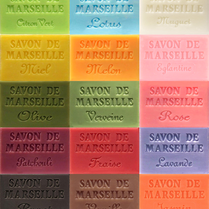 Products Casualty Corner, 9 x 60g French Soaps, Random Mixed Fragrances (Damages) Savon de Marseille Soap Bars, Vegetable Soap