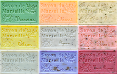 The 9 Savon de Marseille French Soaps in this set of Exfoliating Soaps