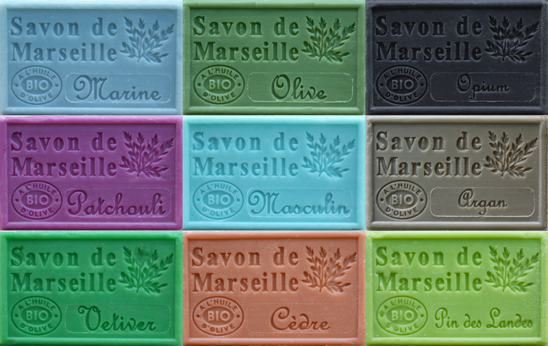 The 9 Savon de Marseille French Soaps in this set of Masculine Fragrances