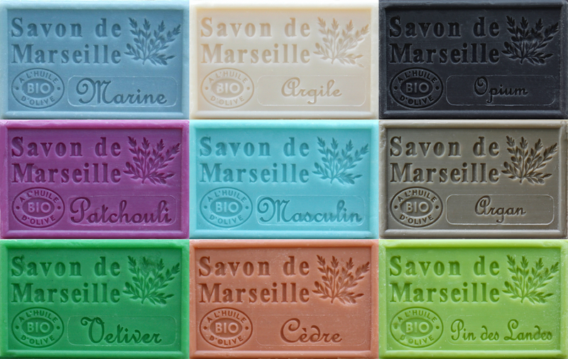 The 9 Savon de Marseille French Soaps in this set of Masculine Fragrances