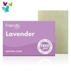 The Lavender soap bar and cardboard box