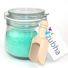 500g Aromatherapy Bath Salts with Essential Oils Bergamot, Geranium & Vetiver Kilner style glass jar