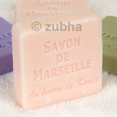 50g Savon de Marseille Guest Soap Rose, Natural French Soap