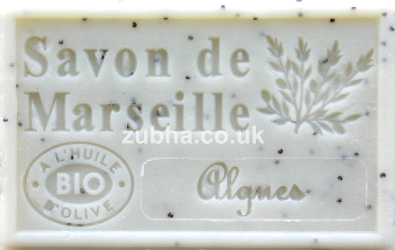 125g Savon de Marseille - Algae Exfoliating (Algues) Fragranced French Soap, Vegetable Soap