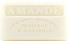 125g Savon de Marseille enriched with organic shea butter - Almond (Amande) Fragranced French Soap 