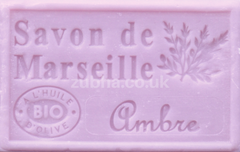 125g Savon de Marseille - AMBER (Ambre Boisee) Fragranced French Soap, Vegetable Soap