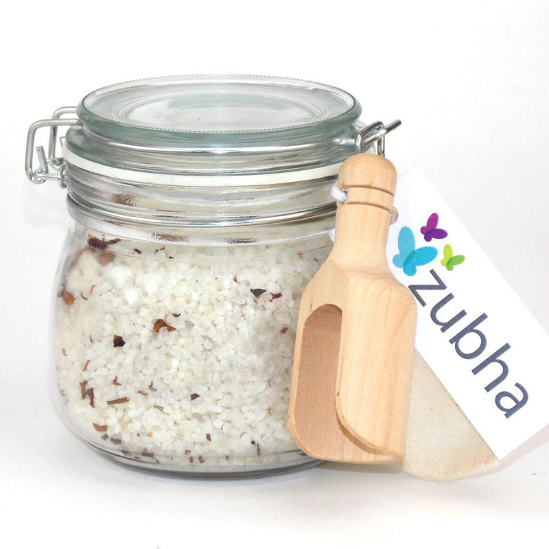 500g Natural Dead Sea Bath Salts with Essential Oils Rose Kilner Jar