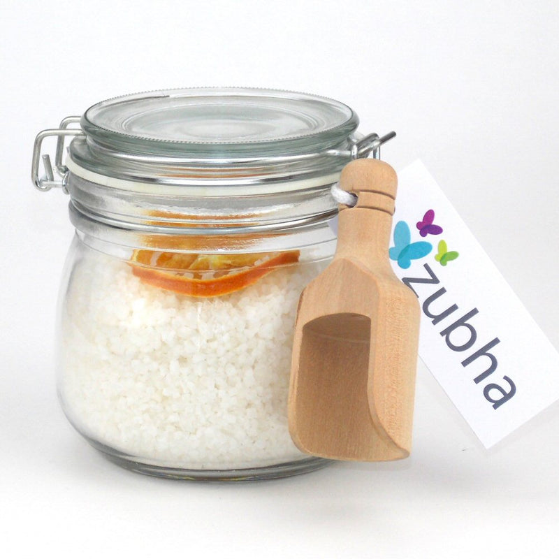 500g Natural Dead Sea Bath Salts with Essential Oils Orange and Grapefruit Kilner Jar