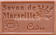 125g Savon de Marseille - Cedar (Cedre) Fragranced French Soap, Vegetable Soap