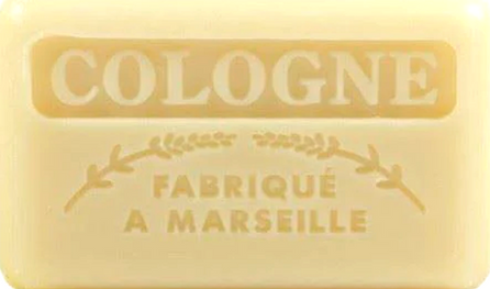 125g Savon de Marseille enriched with organic shea butter - Cologne Fragranced French Soap 