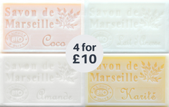 The four bars of Marseille French Soaps in this NEUTRAL collection