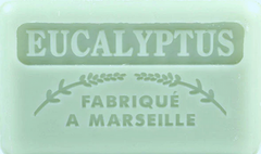 125g Savon de Marseille enriched with organic shea butter - Eucalyptus Fragranced French Soap