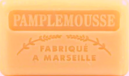 125g Savon de Marseille enriched with organic shea butter - Grapefruit (Pamplemousse) Fragranced French Soap