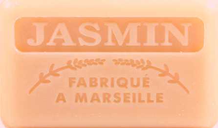 125g Savon de Marseille enriched with organic shea butter - JASMINE (Jasmin) Fragranced French Soap 