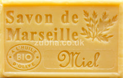 125g Savon de Marseille - Honey (Miel) Fragranced French Soap, Vegetable Soap