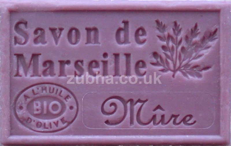 125g Savon de Marseille - BLACKBERRY (Mure) Fragranced French Soap, Vegetable Soap