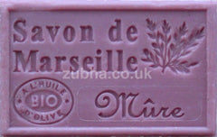 125g Savon de Marseille - BLACKBERRY (Mure) Fragranced French Soap, Vegetable Soap