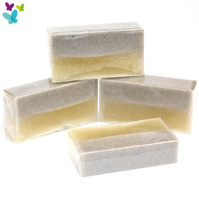 Peppermint Essential Oil Soap with Pumice - Natural Vegetable Soap, Handmade