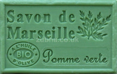 125g Savon de Marseille - GREEN APPLE (Pomme Verte) Fragranced French Soap, Vegetable Soap