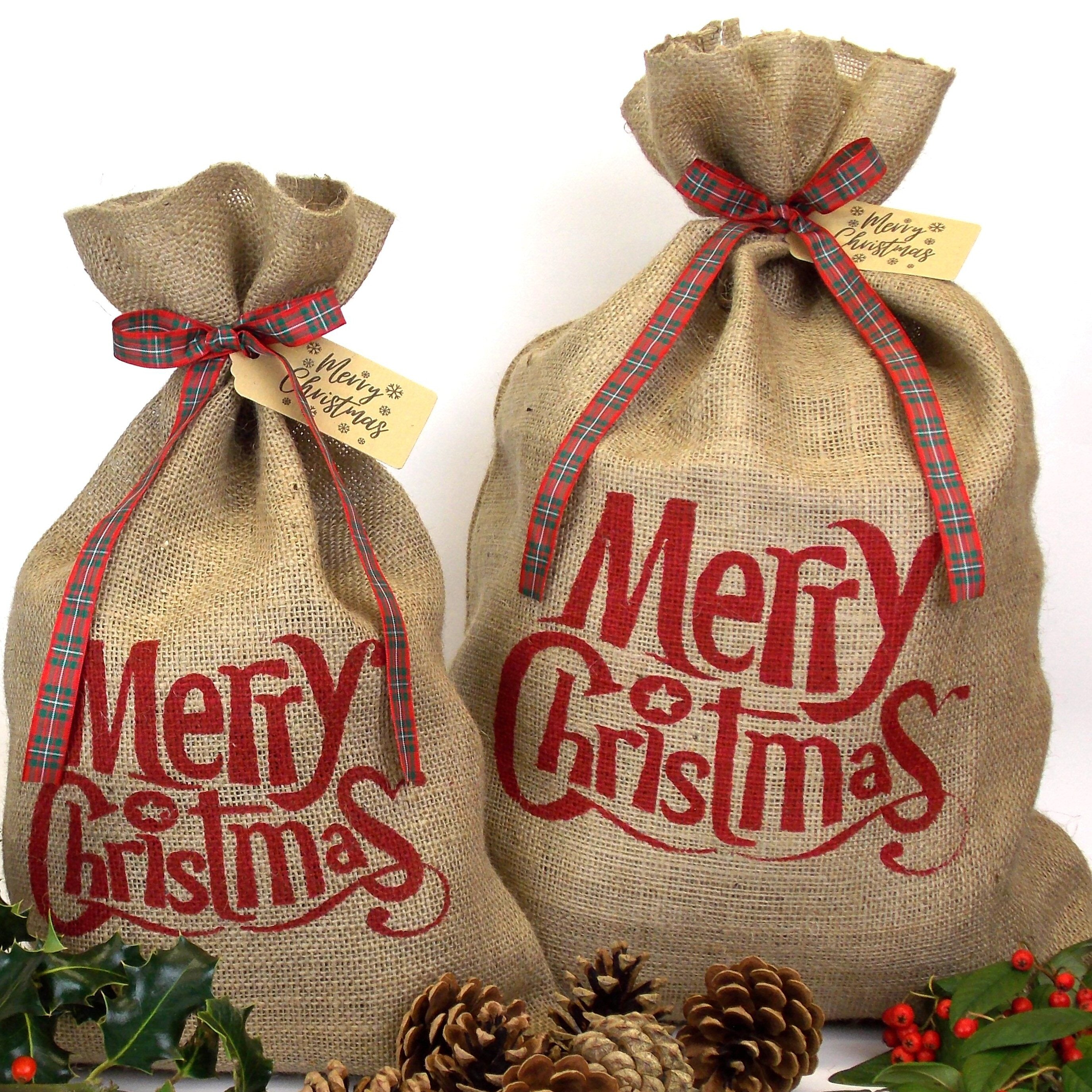 Small hessian store sacks