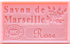 125g Savon de Marseille - Rose Fragranced French Soap, Vegetable Soap