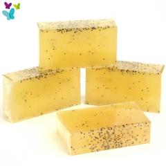 Tea Tree Essential Oil Soap with Poppy Seeds - Natural Vegetable Soap, Handmade