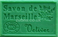 125g Savon de Marseille - Vetiver (Vetyver) Fragranced French Soap, Vegetable Soap