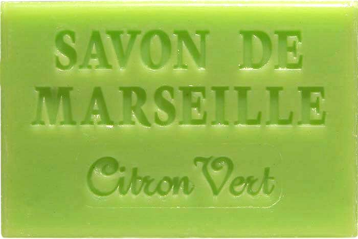 60g Savon de Marseille - Lime (Citron Vert) Fragranced French Soap, Vegetable Soap, Travel Soap, Guest Soap