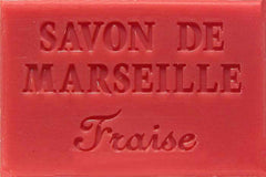 60g Savon de Marseille - Strawberry (Fraise) Fragranced French Soap, Vegetable Soap, Travel Soap, Guest Soap