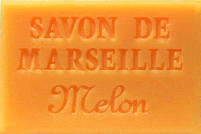 60g Savon de Marseille - Melon Fragranced French Soap, Vegetable Soap, Guest Soap, Travel Soap