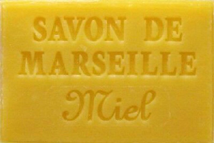 60g Savon de Marseille - Honey (Miel) Fragranced French Soap, Vegetable Soap